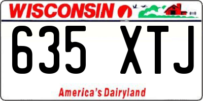 WI license plate 635XTJ