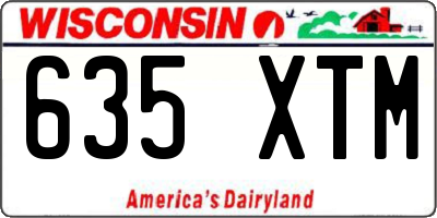 WI license plate 635XTM