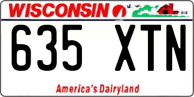 WI license plate 635XTN