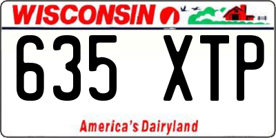 WI license plate 635XTP