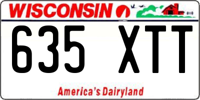 WI license plate 635XTT