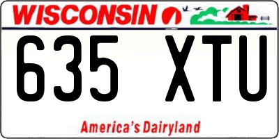 WI license plate 635XTU