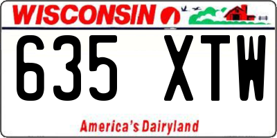 WI license plate 635XTW
