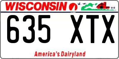 WI license plate 635XTX