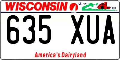 WI license plate 635XUA