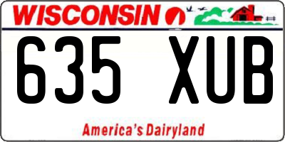 WI license plate 635XUB
