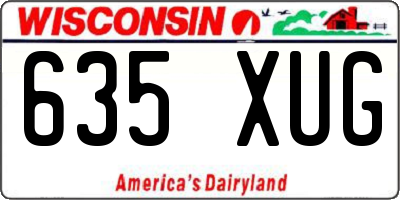 WI license plate 635XUG