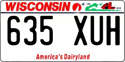 WI license plate 635XUH