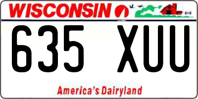WI license plate 635XUU