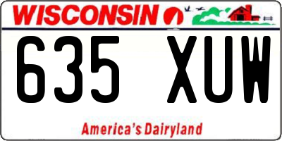 WI license plate 635XUW