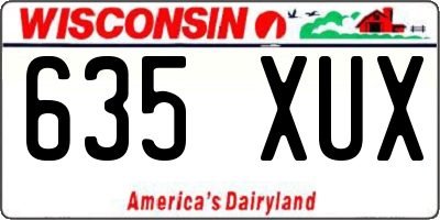 WI license plate 635XUX