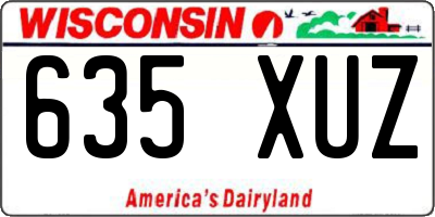 WI license plate 635XUZ