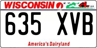 WI license plate 635XVB