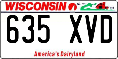 WI license plate 635XVD