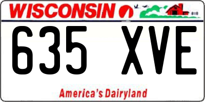 WI license plate 635XVE