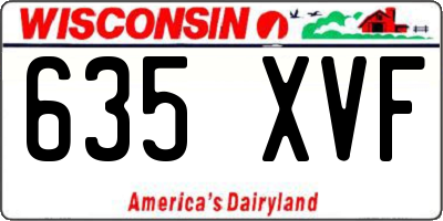 WI license plate 635XVF