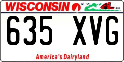 WI license plate 635XVG