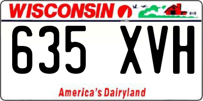 WI license plate 635XVH