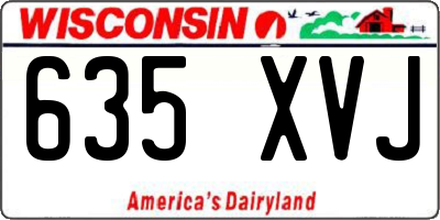 WI license plate 635XVJ