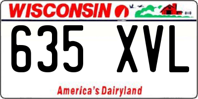 WI license plate 635XVL