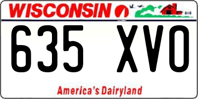 WI license plate 635XVO