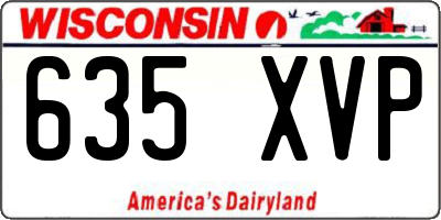 WI license plate 635XVP