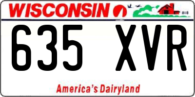 WI license plate 635XVR