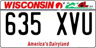 WI license plate 635XVU