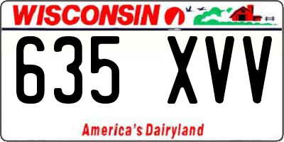 WI license plate 635XVV