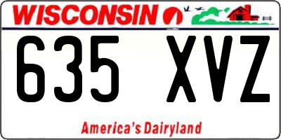 WI license plate 635XVZ