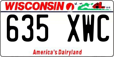 WI license plate 635XWC