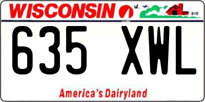 WI license plate 635XWL