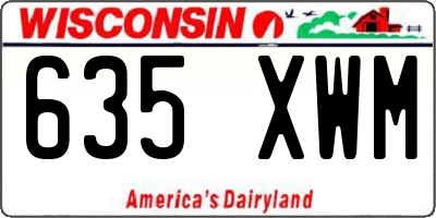 WI license plate 635XWM