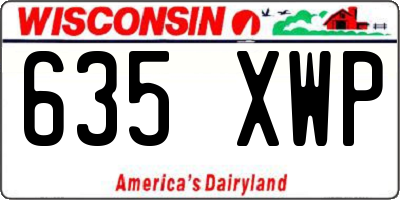 WI license plate 635XWP