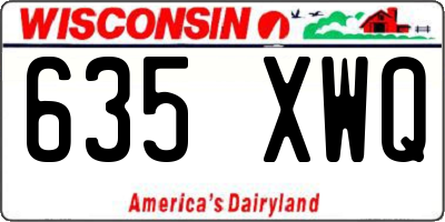 WI license plate 635XWQ