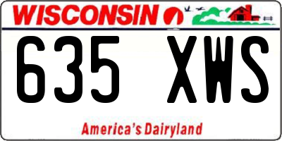WI license plate 635XWS