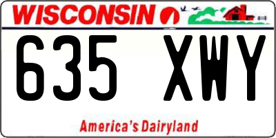 WI license plate 635XWY