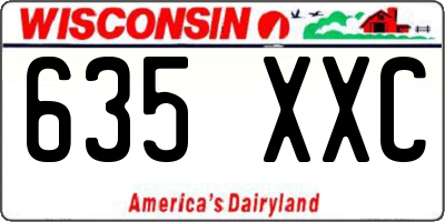 WI license plate 635XXC