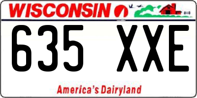 WI license plate 635XXE