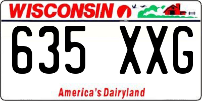 WI license plate 635XXG