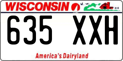 WI license plate 635XXH