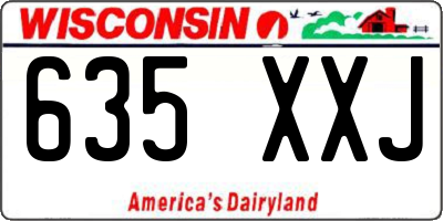 WI license plate 635XXJ
