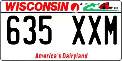 WI license plate 635XXM