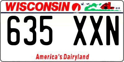 WI license plate 635XXN
