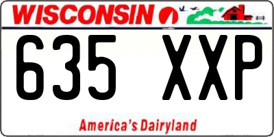 WI license plate 635XXP