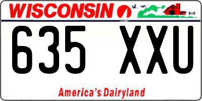 WI license plate 635XXU