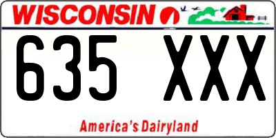 WI license plate 635XXX