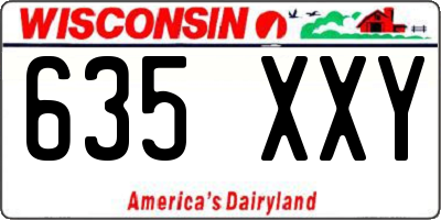 WI license plate 635XXY