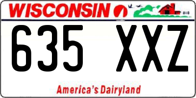WI license plate 635XXZ