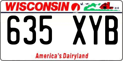 WI license plate 635XYB